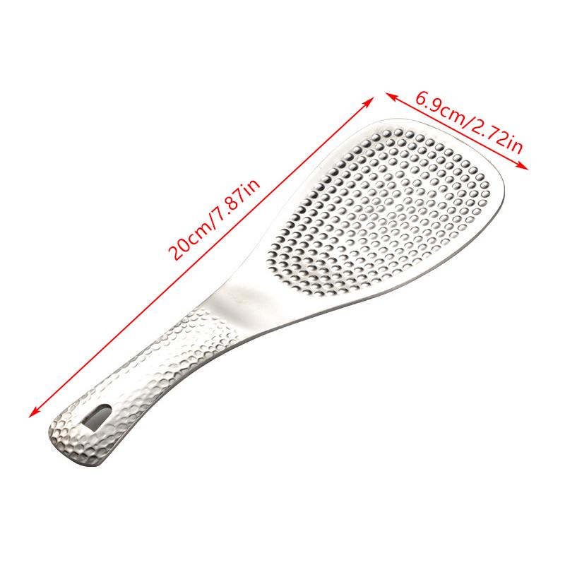 

Stainless Steel Hammer Pattern Rice Spoon Large Capacity Rice Paddle Cafeteria Restaurant Rice Shovel Outdoor Tableware