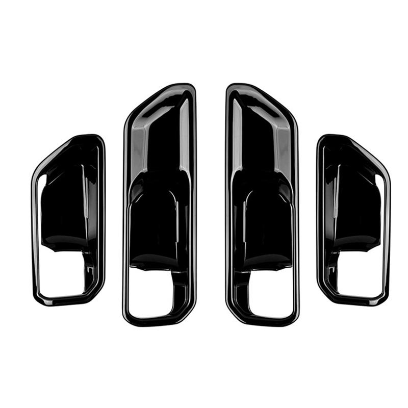 Car Inner Door Bowl Panel Inside Handle Protector Cover For Toyota Prado LC250 2024 Car Interior Accessories Glossy Black Glossy Black