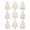 9Pcs Unfinished Wood Christmas Trees DIY Decor Craft Set Eco Friendly Wooden Ornaments for Children Handmade Art Projects Xmas