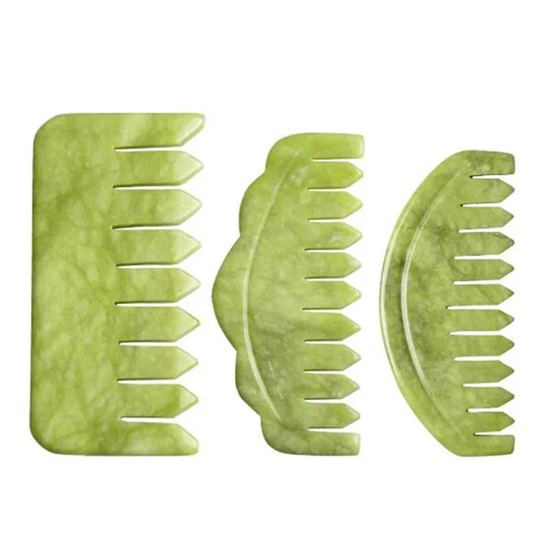 

Natural Jade Massage Comb Set For Head Spa Acupuncture Therapy Trigger Point Relaxation Beauty Scraping Tool Jade Massager