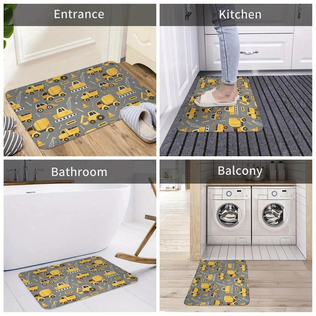 1PC Van Gogh painting Kitchen Rugs Non-Slip Door Mats Pop design Living room Rugs Bath Mat Carpet for Home Sink Laundry Decor