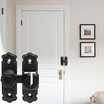 Sliding Door Latch No-Punching Bathroom Privacy Door Latches Metal Safety Inside Locking Hardware For Bedroom Balcony Kitchen