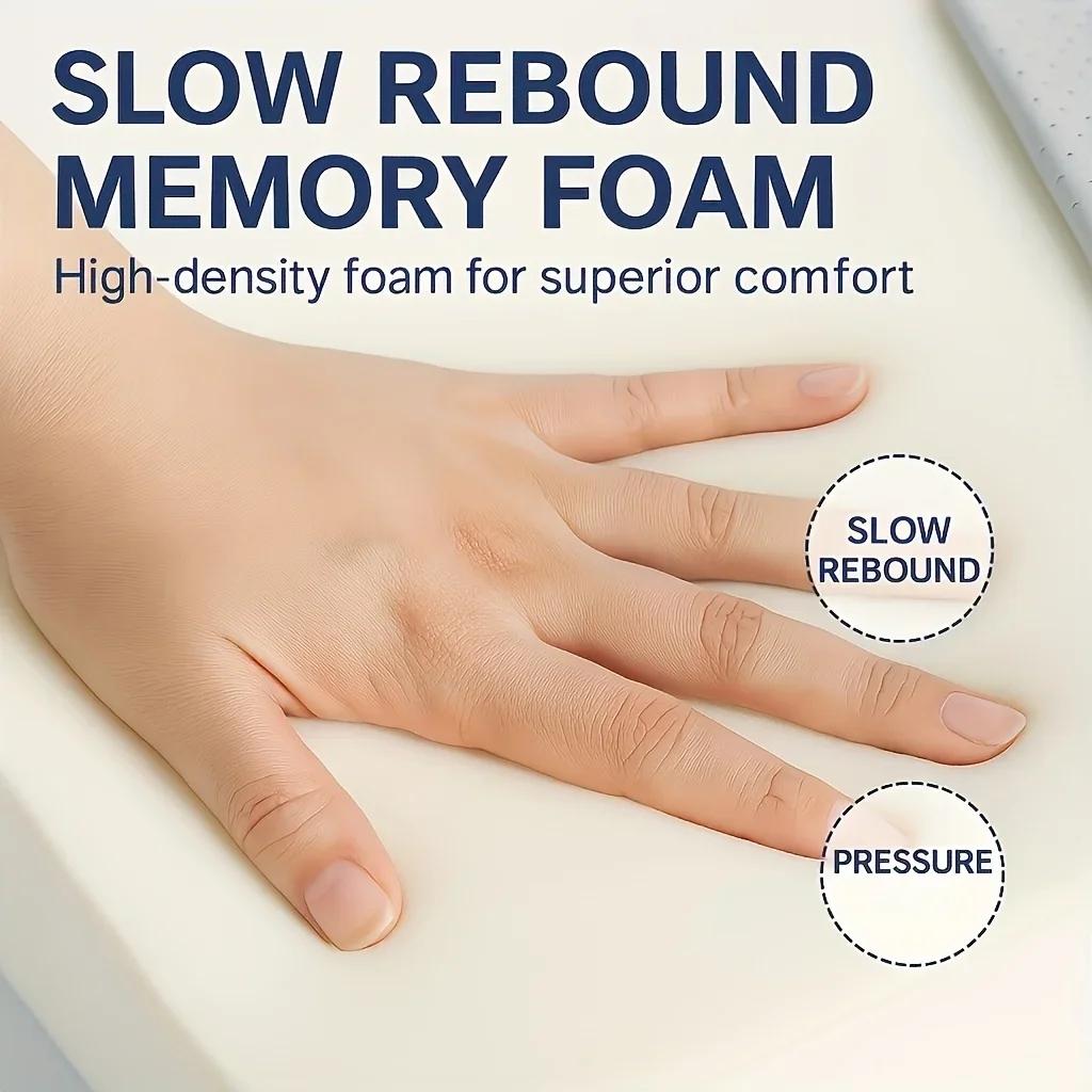 1pc Memory Foam Seat Cushion Ergonomic Sitting Pad with Center Groove Ideal for Long Sitting in Office Home Car or Desk Chair