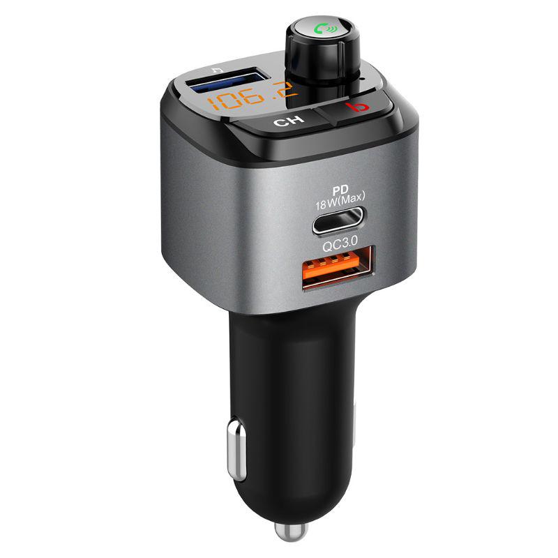 Buy C68 Bluetooth Car Adapter MP3 FM Transmitter QC3.0 Dual USB Ports