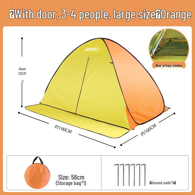 Kids' Quick-Open Beach Tent: Folding, Ultra-Portable Outdoor Camping Gear