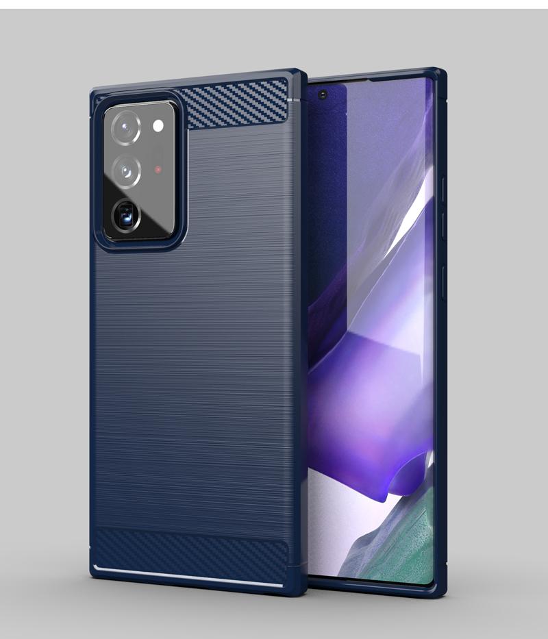 

For Samsung Galaxy Note20 Ultra 5G Case Silicon Carbon Fiber Cover For Samsung Galaxy Note 20 Ultra Note20+ 20 Plus 5G Case 6.9 Samsung Note20 Plus