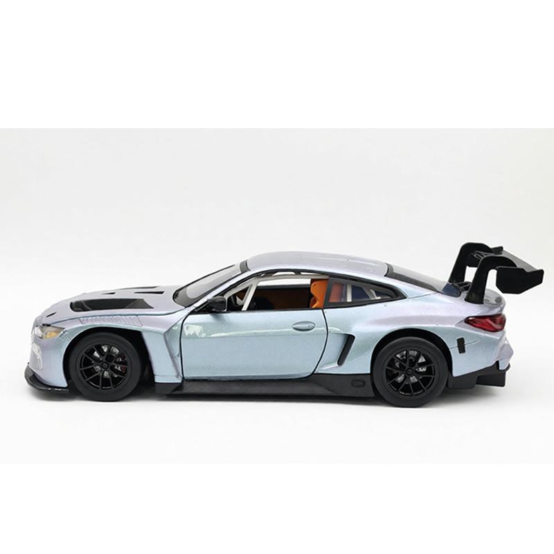 NEW 1:24 BMW M4 GT3 Supercar Alloy Car Model Sound and Light Children's Toy Collectibles Birthday gift
