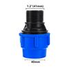 PE Wasserrohr Schnellkupplung 1/2" 3/4" 1"1.2" 1.5" Außengewinde auf ID 20/25/32/40/50mm Nicht Heißschmelzend Reduzierstück Gerade Blau