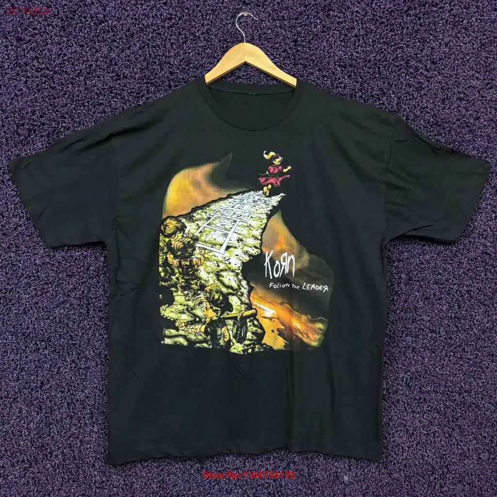 Korn Follow The Leader Rock T Shirt Size Extra Large Vintage Washed Top For Everyday Wear Stylish Versatile Fashion Soft