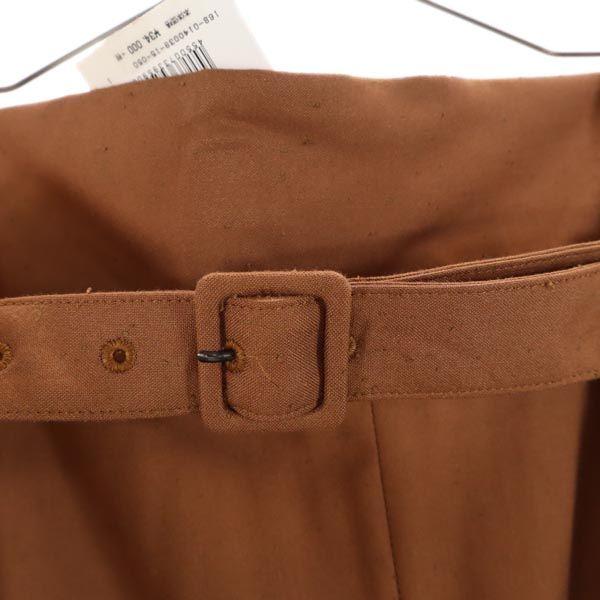 unused YLEVE made in Japan wide Tapered pants 1 Brown With belt Women Used