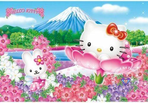 Sanrio Hello Kitty Cartoon Diamond Drawing Kit 5D DIY Diamond Embroidery Cross Embroidery Handmade Art Gift Home Decoration