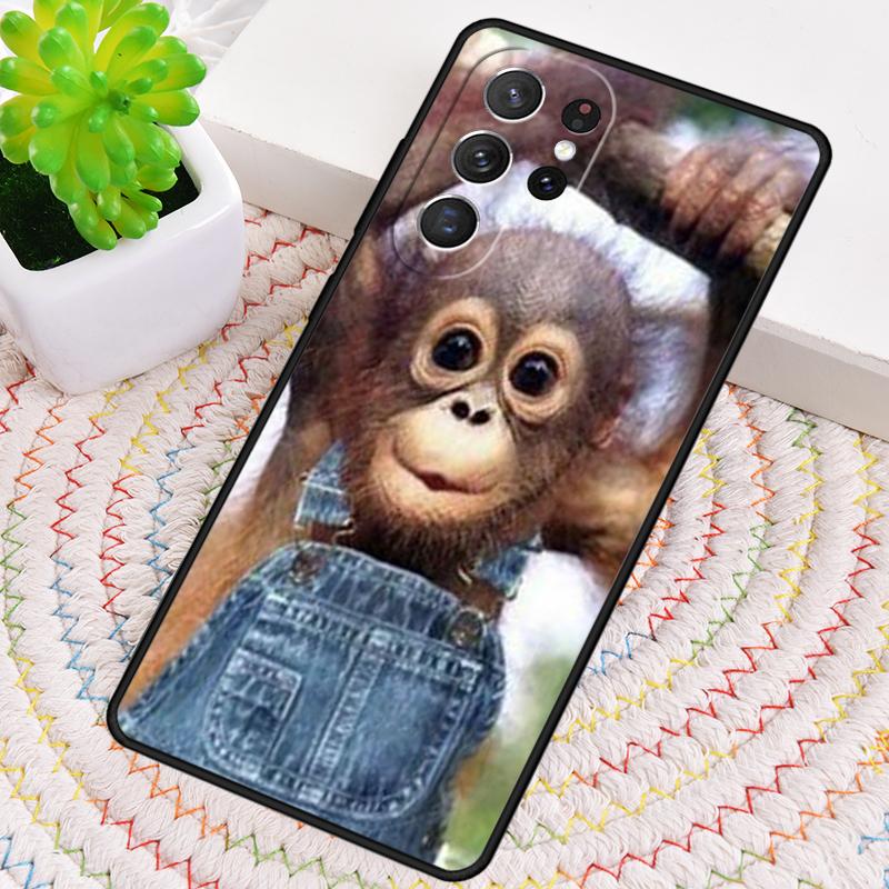 CUTE ORANGUTAN monkey BABY 1 Phone Case for Samsung Galaxy note 10 pro S26 Ultra S23 S24 FE S25 S21 S22 PLUS shockproof Cove