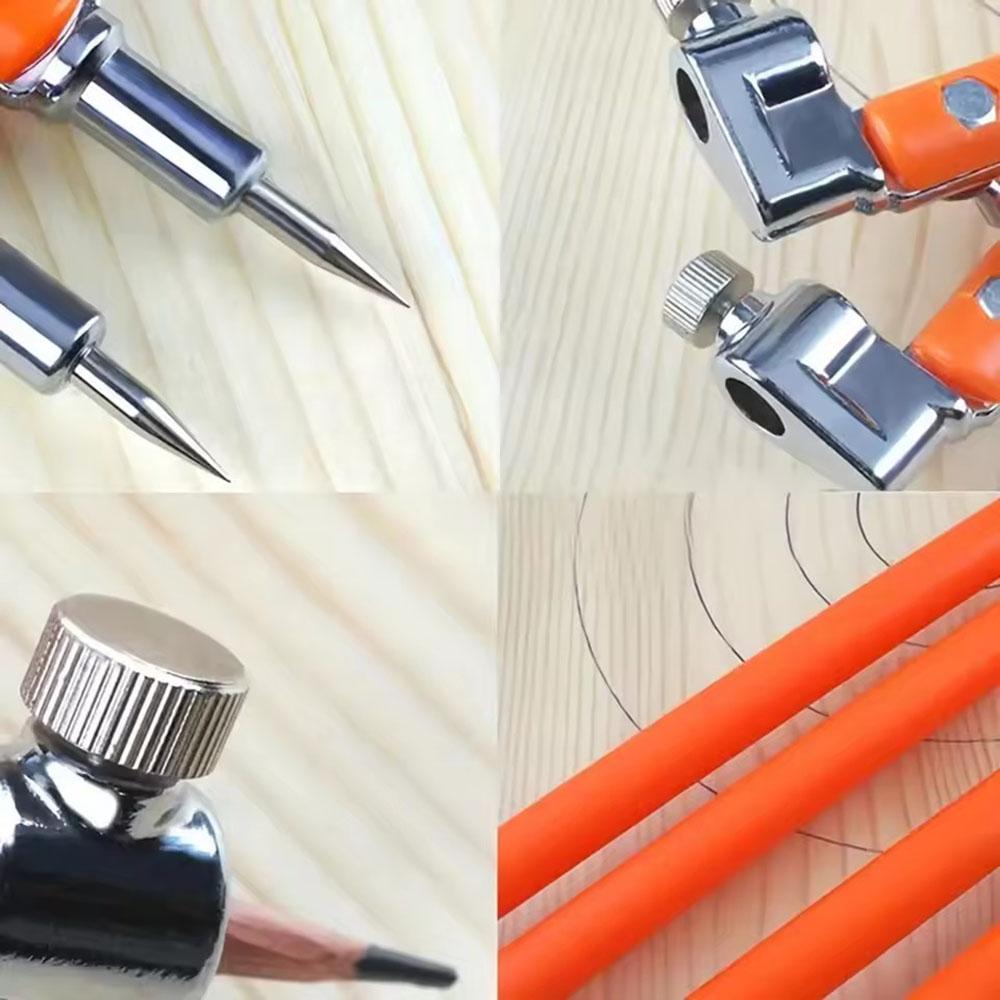 Professional Woodworking Pencil Compass, Marker Pen, Adjustable Radius, Large Compass, Woodworking Compass, Marking Tool