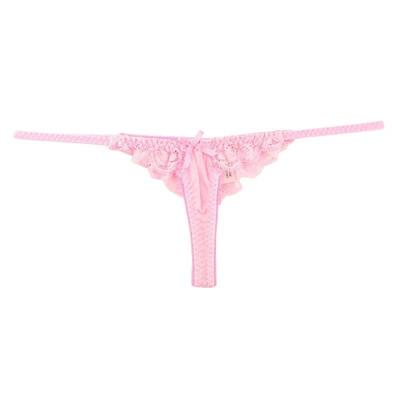 La Paumme Leicht und mit und Spitze Hergestellt in 320109 Damen T-Rücken Höschen, Transparent, T-Vorderseite Design, Japan, Rosa,