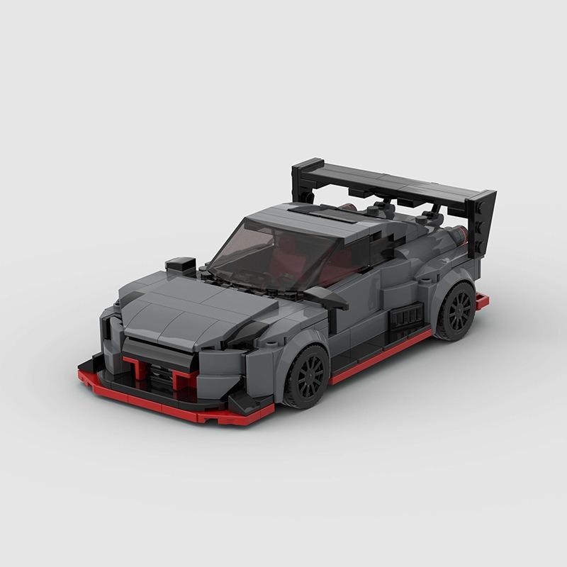 MOC Blocks JDM Fasted Furious Skylinec Gtr R34 S14 350Z R32 GT-R 240z Initial D Racing Sports Car Speed Racer Blocks Toys Boys