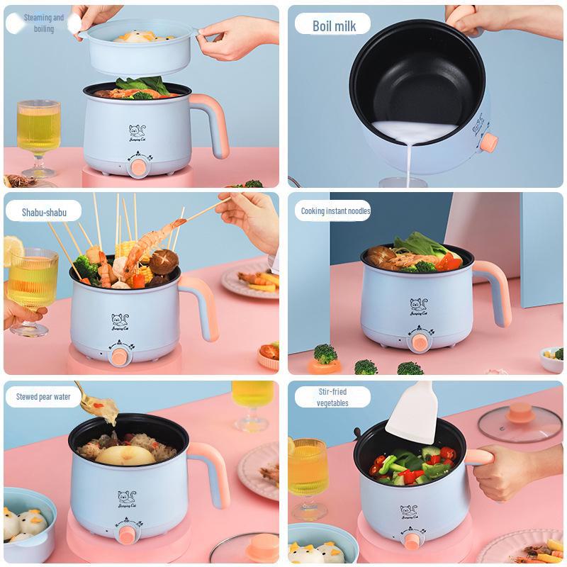 Multifunktionaler Elektroherd: Dämpfen, Kochen und Braten – Perfekt für Wohnheime und kleine Haushalte