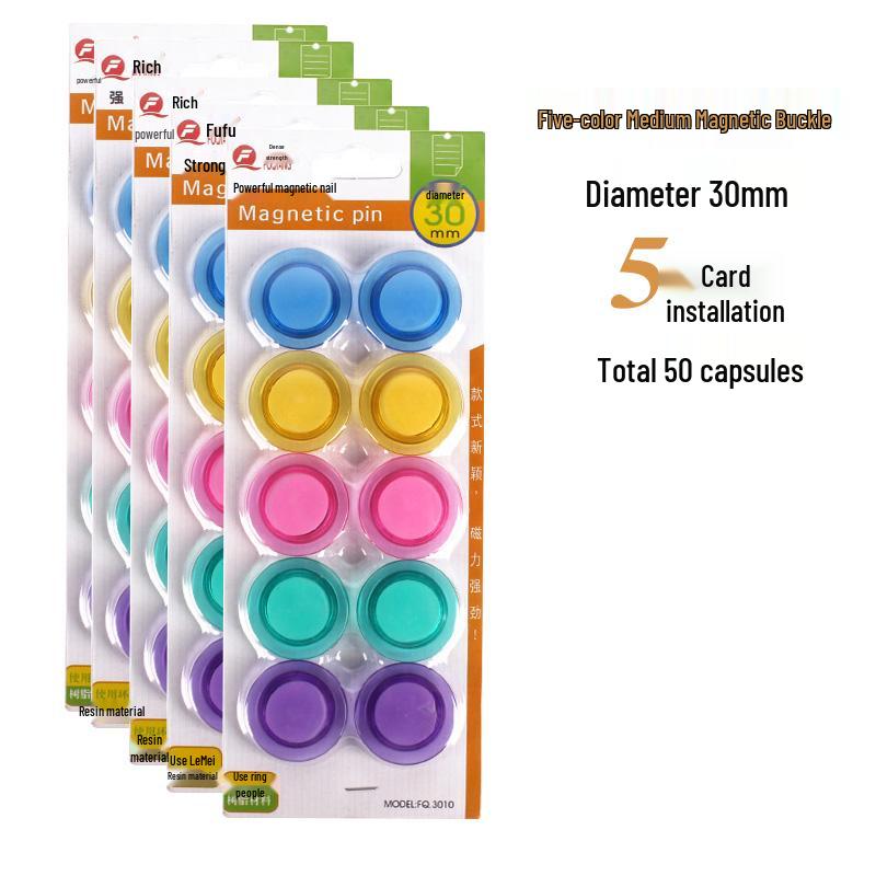 Smiley Face Magnetic Buttons: Colorful, Strong Magnets for Whiteboards & Chalkboards