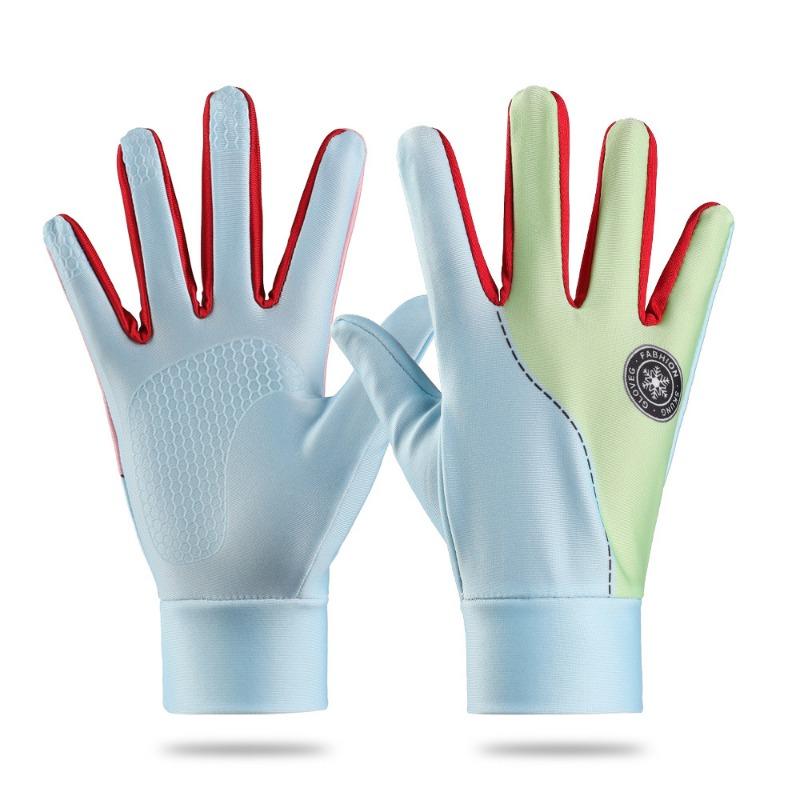 Children's Sunscreen Gloves Boys and Girls Summer Thin Sports Non-slip Full Finger Play Pulley Breathable Riding Gloves