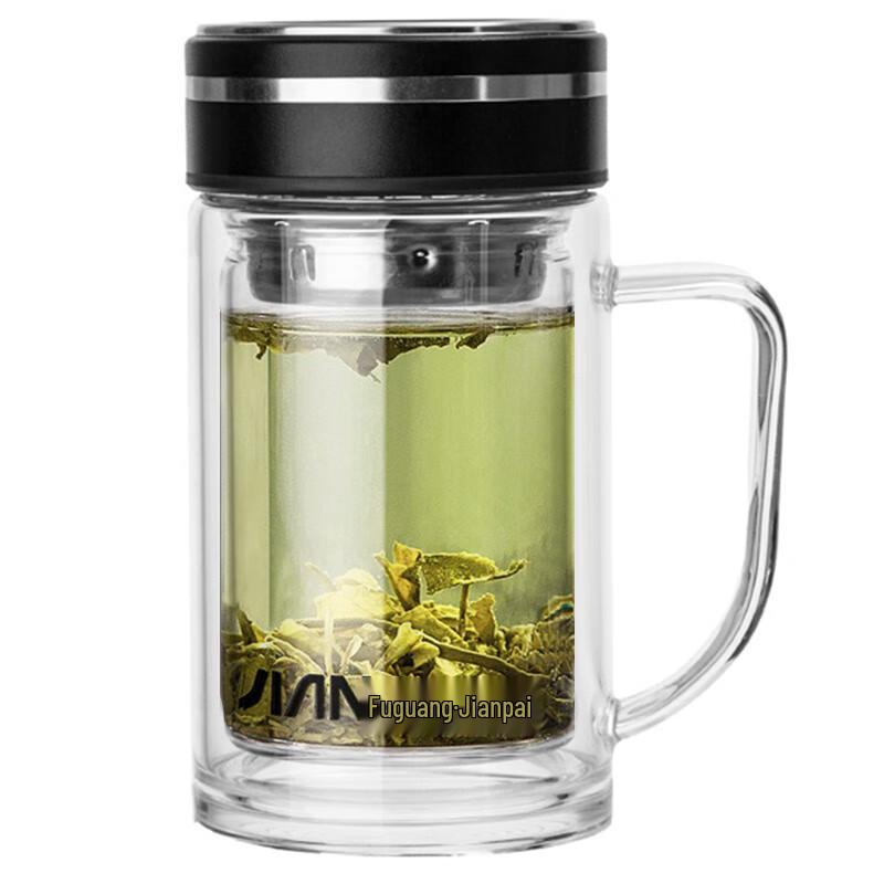 Fuguang Double Wall Glass Tea Infuser Bottle