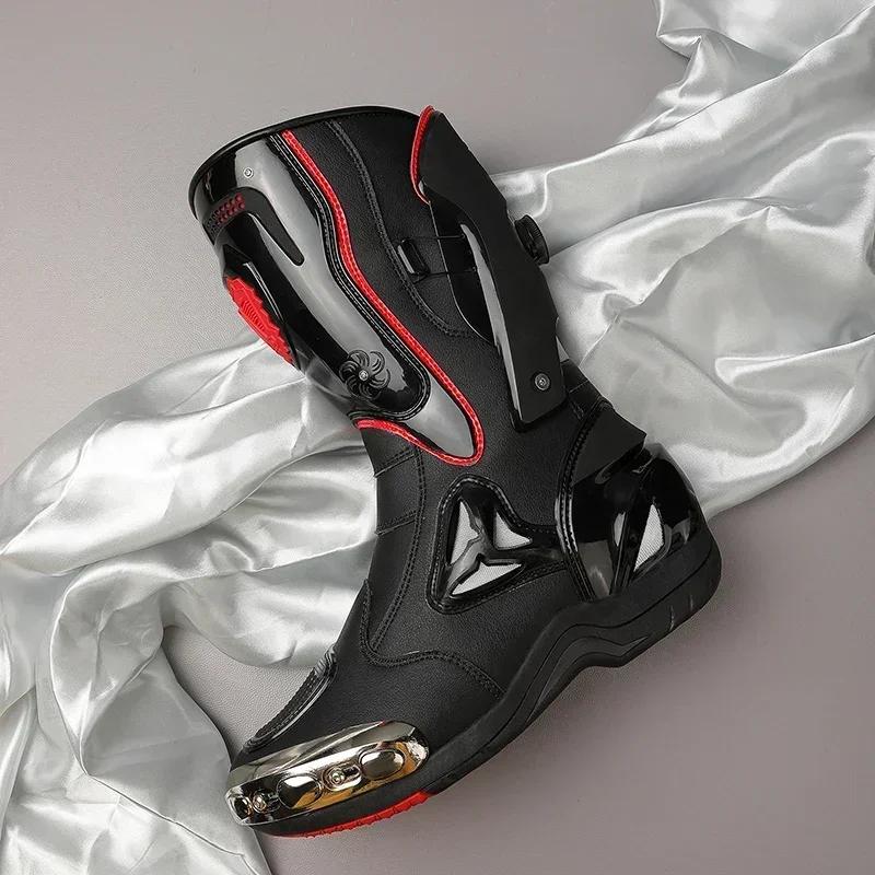 Boots for Motorcyclist Man Waterproof Enduro Motorcycle Boots Motorcycle Shoes Botas Moto Hombre Anti-Fall Riding Boots