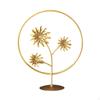 Flowers Sculpture Desk Figure Iron Crafts Metal Statue Figurine for Housewarming, Home, Spring