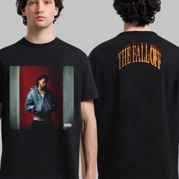 J Cole The Fall Off CD Cover Photo With Logo Two Sided T-Shirt