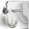 High-Pressure Handheld Shower Kit - Stainless Steel Bathroom Cleaning Gun with Self-Cleaning Toilet/Shower