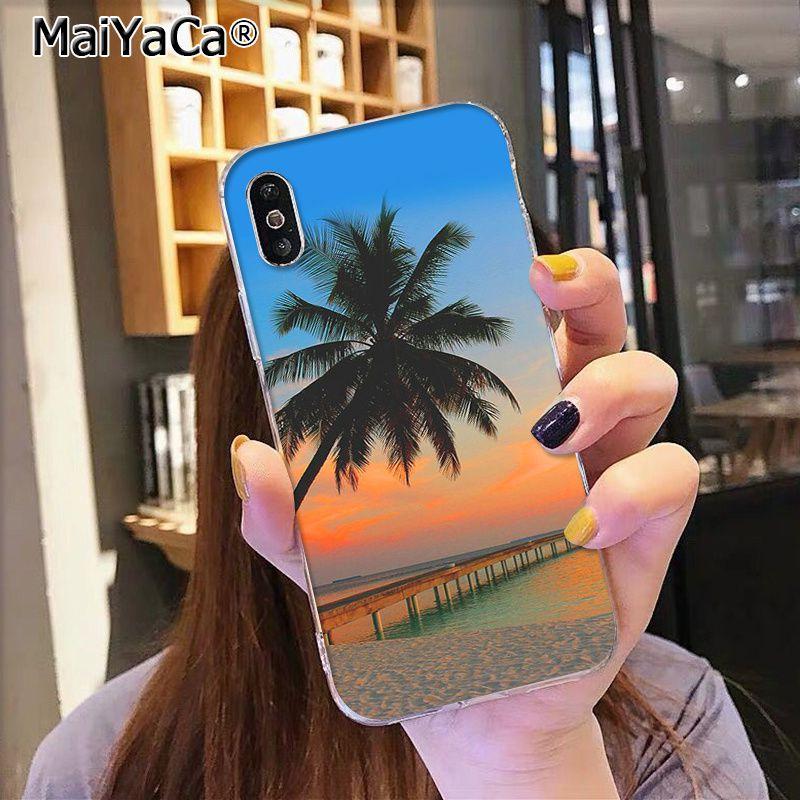 MaiYaCa Mořské vlny Plážový sprej oceán ostrov pouzdro na mobil pro iphone 13 SE 2020 11 pro 8 7 66S Plus X 5S SE XR XS XS MAX