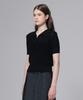 Aussel Half Zip Knit Top Black