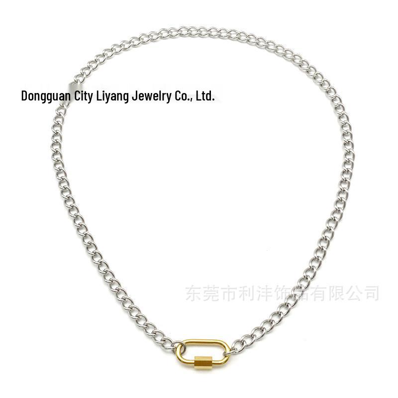European Hot-Selling Cuban Screw Clasp Hip Hop Necklace