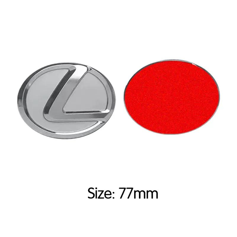 Adesivos de metal de alto padrão com processo galvanizado para o logotipo do volante 64mm 77mm para Lexus ES240 ES250 IS250 LX460 RX270 RX300 RX350