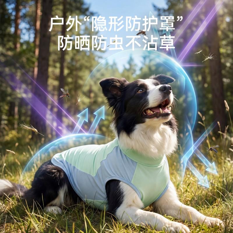 Dog Clothes Thin Adjustable Cooling Vest Large Dogs Color Block Pet Clothing