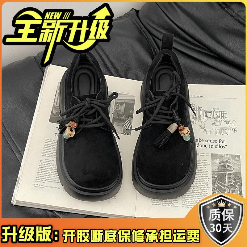 Literary Style Casual Versatile Big Head Shoes Women's Autumn and Winter 2025 New Retro Fashion Outer Loafers Single Shoes Tide