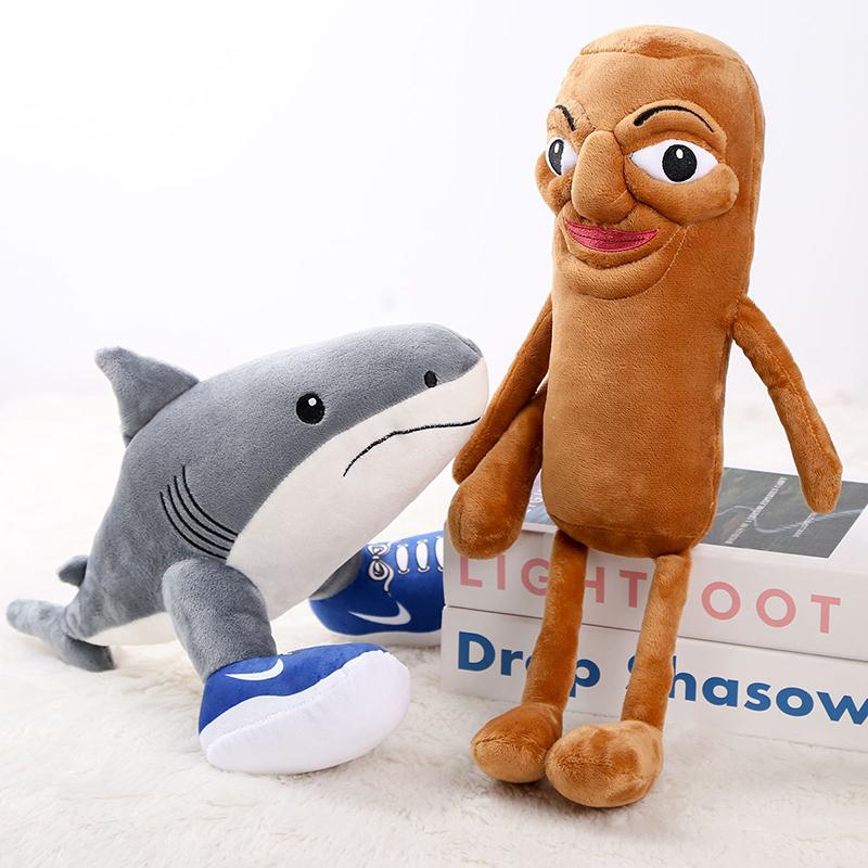 1 Piece Animals Stuffed Figure Tralalero Tralala Shark Doll Keychain Anime Tung Tung Sahur Plush Pendant Toys Birthday Xmas Gift