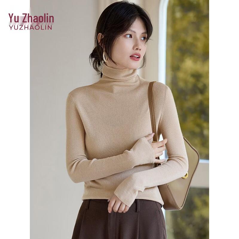 YUZHAOLIN Women's High-Neck Wool Blend Sweater