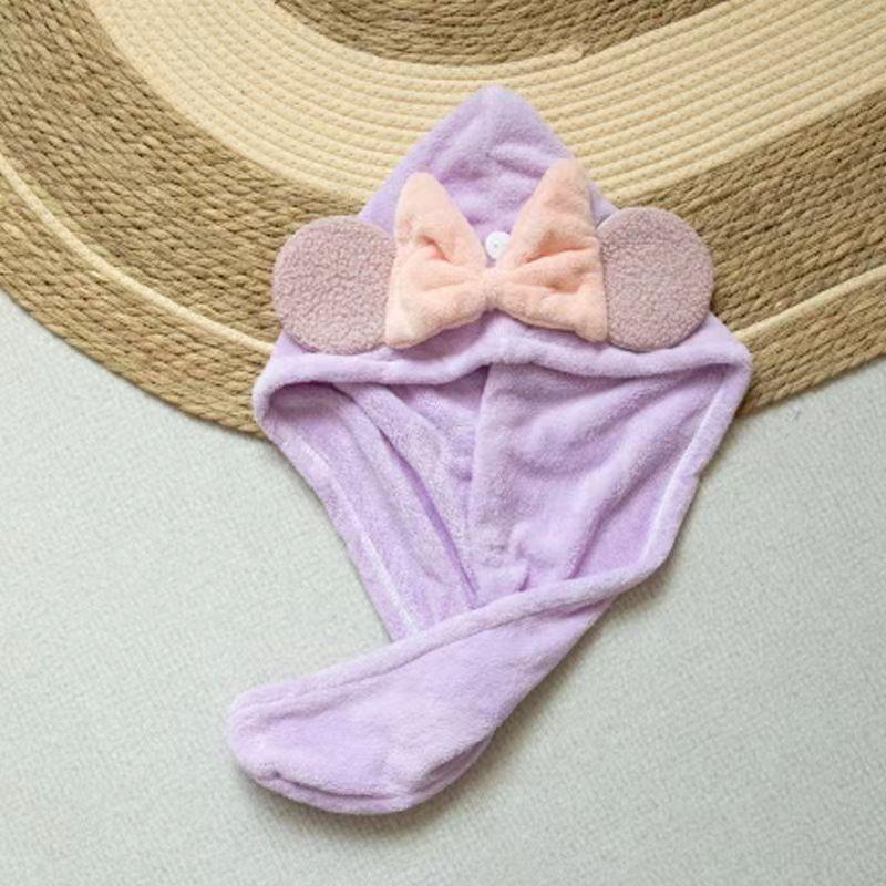 Wind Cute Bow Dry Hair Cap Female Absorbent Quick Drying Shower Cap Bag Head Dry Hair Towel Shampoo Hair Towel I