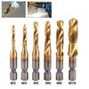 1pcs Hex Shank Metric Tap Gold Hole Tapping Chamfering In Titanium