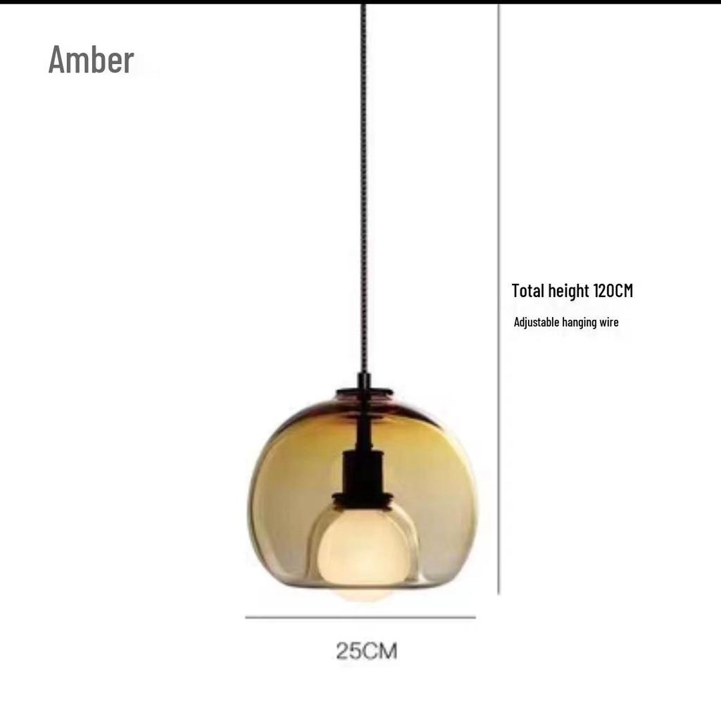 Modern Nordic Glass Pendant Light for Coffee Shop or Bedroom