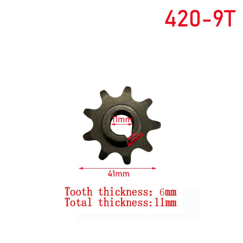 9-Tooth 13-Tooth Motor Sprocket 410, 420, 428 For My1016Z, My1018 Electric Motorcycle Motors Shaft Hole 11 Mm.