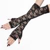 Cute Girls Summer Sunscreen Lace Arm Sleeve Women Long Mesh Yarn Arm Cover Sun Uv Protection Fingerless Arm Cuffs Driving Gloves