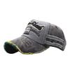 European and American style baseball cap, embroidered letter curved hat, hole-washed cap, summer sun protection