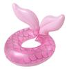 Inflatable Float Swim Rings PVC Thickened Pink Fish Tail Shape Pool Float Tube Ring for 3 to 8 Years Old