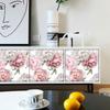 Pink Peony Blossom Floral Peel and Stick Wallpaper White Flower Self Adhesive Wallpaper Vintage Removable Contact Paper