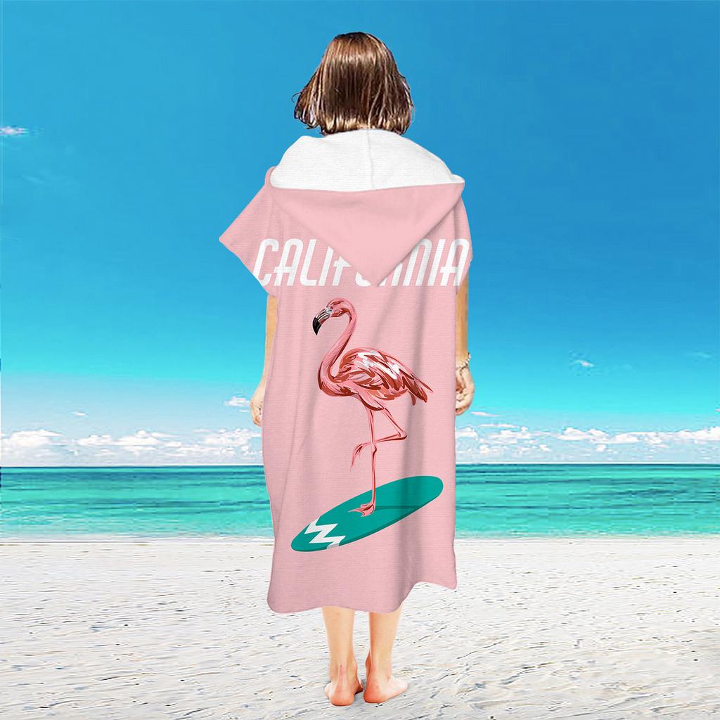 Strandtuch mit Kapuze Mikrofaser Kapuzen-Badetuch Poncho Heiß Schnelltrocknend Sandfreies Kapuzentuch für Erwachsene Männer Frauen