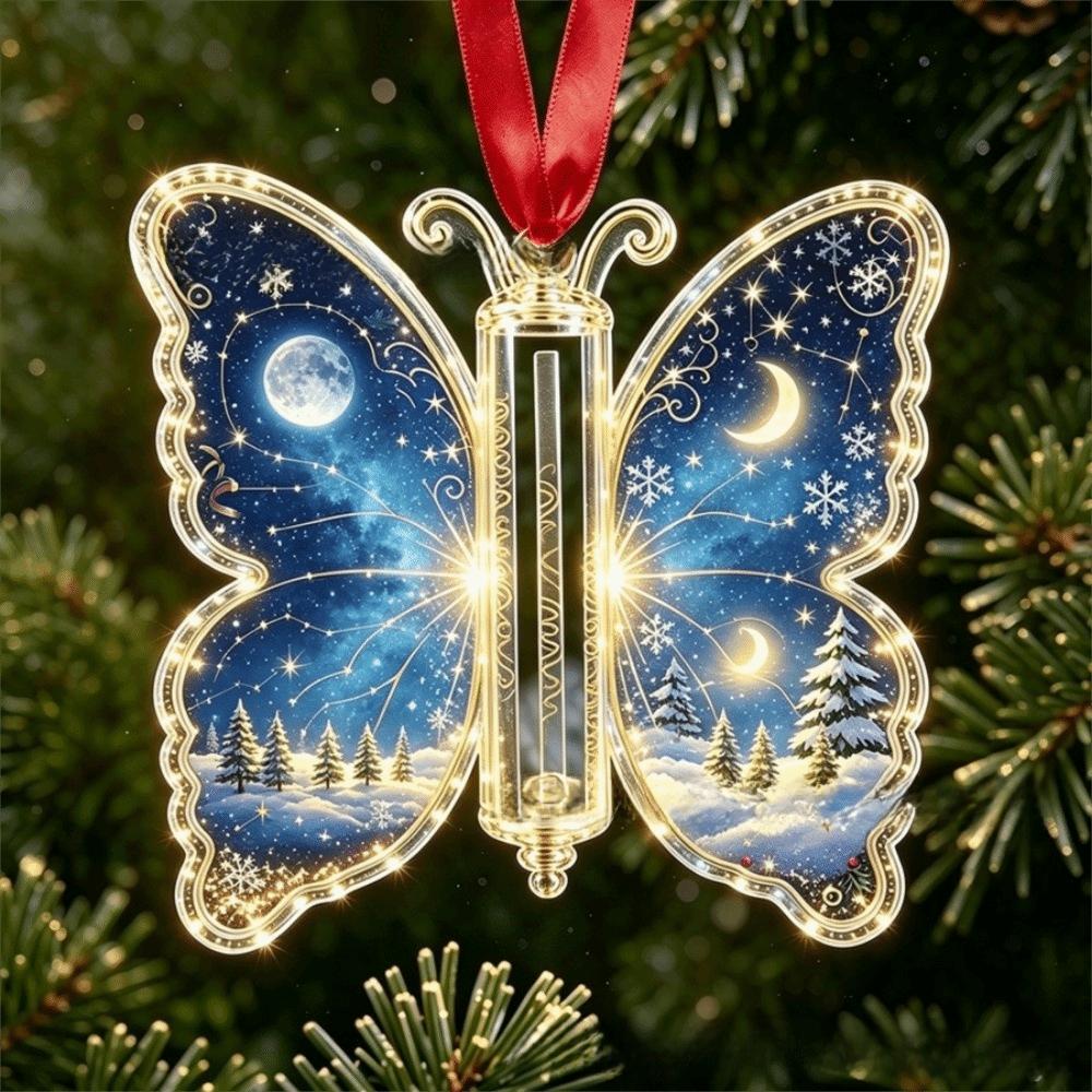 Santa Claus Christmas Tree Ornaments Snowman Butterfly Hanging Decorations Tree Top Decoration