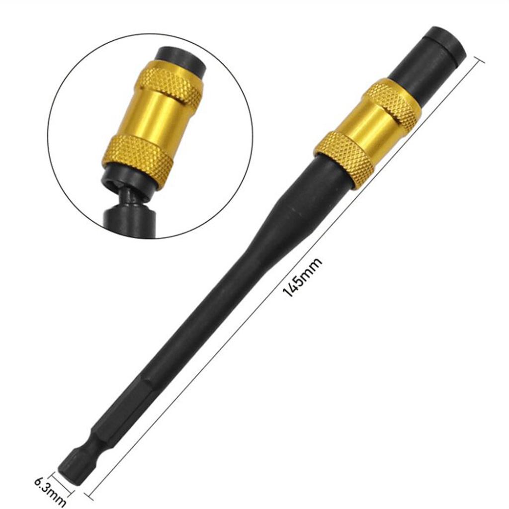 145mm Extended Hex Shank Bit Holder Extension Quick Change Screwdriver Connection Rod Adapter for Screws