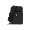 Saffiano Leather Shoulder Crossbody Waist Bag Men Bags Black 2ZH126-053-F0002