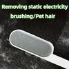 Double-Sided Pet Hair & Dust Brush - Manual Electrostatic Lint Remover, No Electricity Needed, Durable Polypropylene for Clothing, Sofas, Furniture