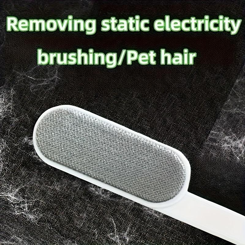 Double-Sided Pet Hair & Dust Brush - Manual Electrostatic Lint Remover, No Electricity Needed, Durable Polypropylene for Clothing, Sofas, Furniture