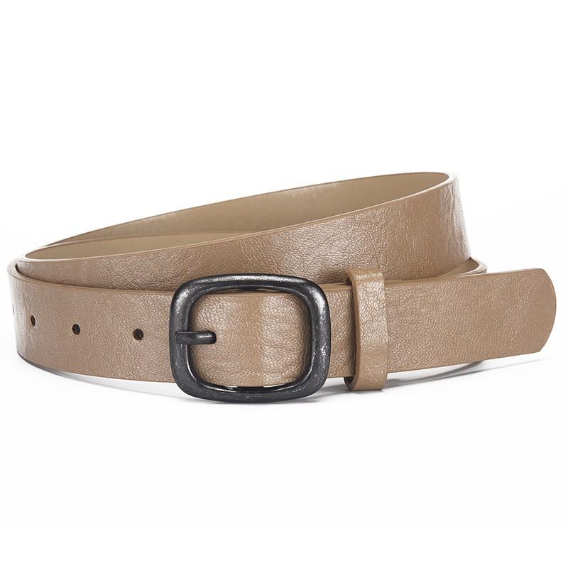 Womens Slim PU Leather Belt With Square Buckle Leopard Print Fashion Waistband Dress Skirt Outfit